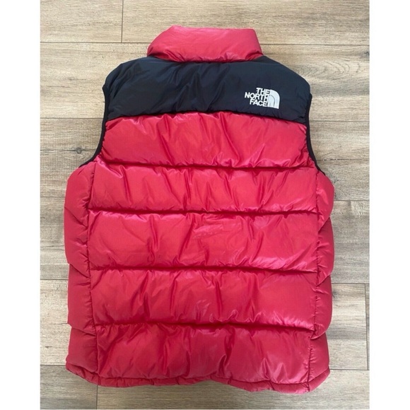 The North Face Summit Series 900 Fill Men's Small Down Puffer Vest Red Black - Picture 4 of 9
